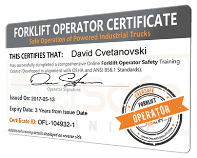 OSHA Forklift Certification Requirements (and the 'License' Myth)
